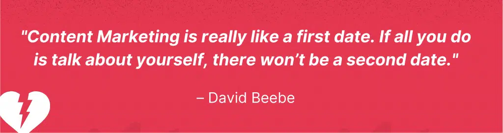 Traditional marketing talks at people. Content Marketing talks with them.